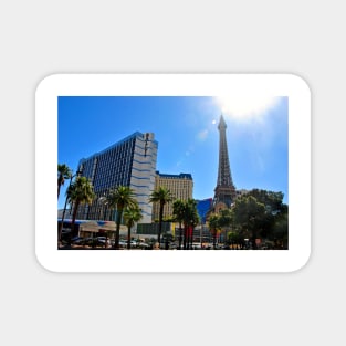 Eiffel Tower Paris and Ballys Hotel Las Vegas America Magnet