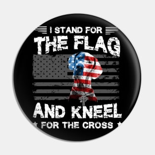 Great Danes Dog Stand For The Flag Kneel For Fallen Pin