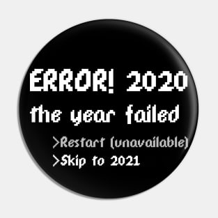 Error in year 2020, skip to 2021 Pin