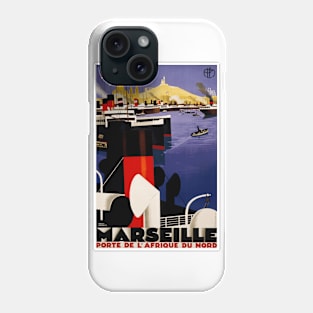 Marseille, France - Vintage Travel Poster Design Phone Case