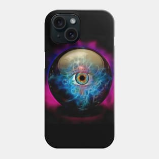 Crystal ball with eye Phone Case