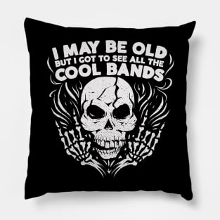 I May Be Old, But I Got to See All the Cool Bands // Retro Music Lover // Vintage Rock 'n Roll D Pillow