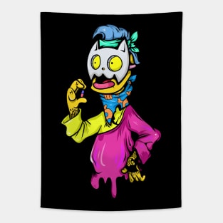 Dope cat man character disciple illustration Tapestry