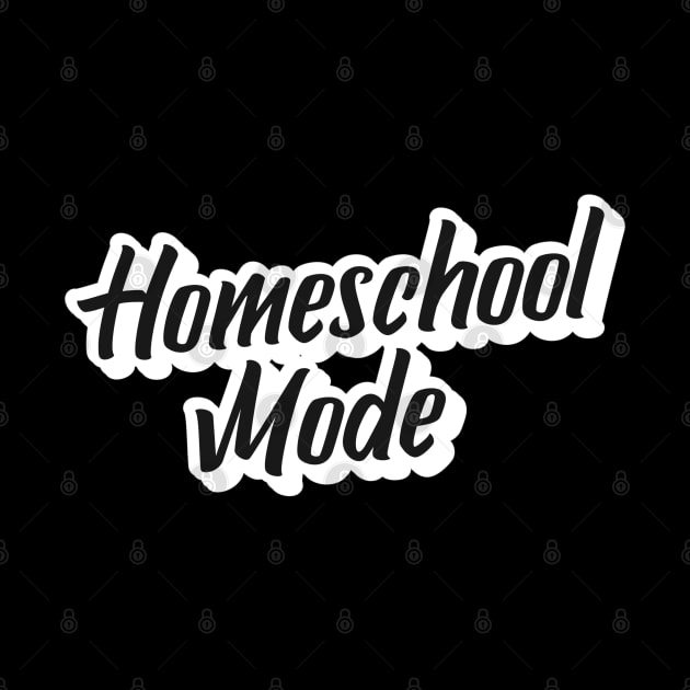 Homeschool Mode Black and White Label by BeeDesignzzz