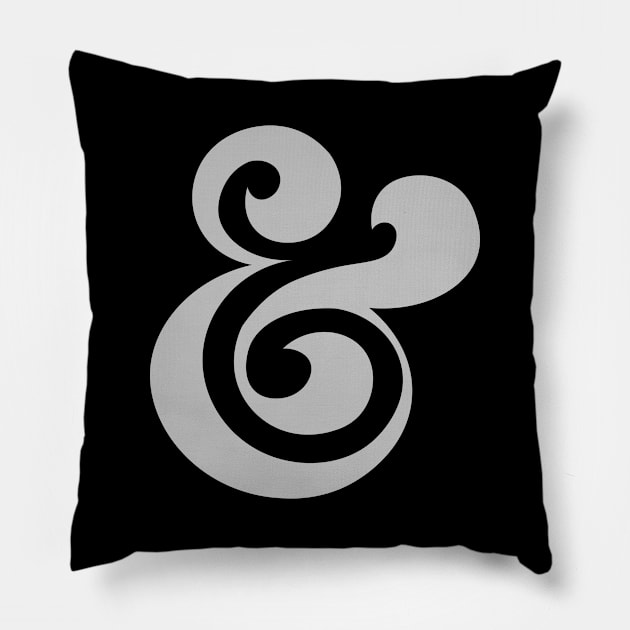 Minimalist Geometric Ampersand Pillow by ijoshthereforeiam