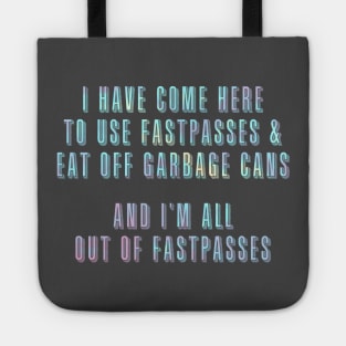 Fastpasses and Garbage Cans Tote