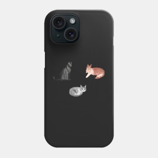 Watercolor painted cats Phone Case