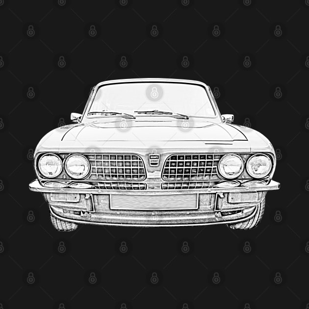 Triumph Dolomite Sprint 1970s British classic car monochrome by soitwouldseem