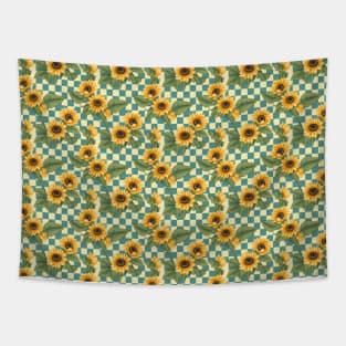 Retro sunflower pattern Tapestry