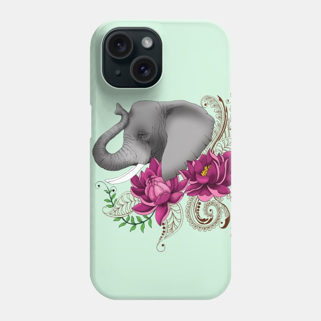 Elephant & Henna Phone Case by tigressdragon