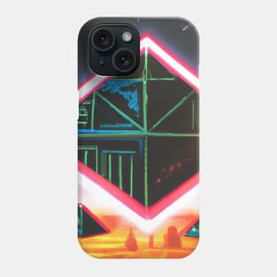 Futuristic Landscape of Pyramids at Giza Phone Case