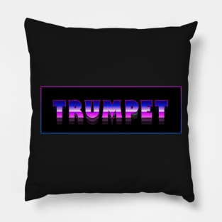 Retro 80s TRUMPET Design | Marching Band Pillow