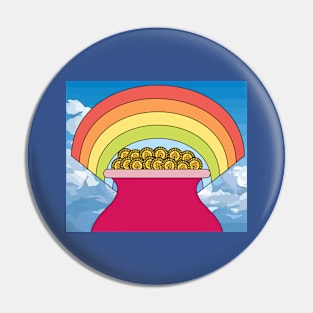 Rainbow With Boiler Pot Full Of Gold Pin