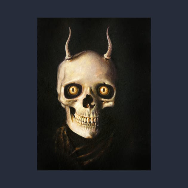 Gothic Horned Devil Skull by mictomart