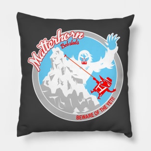 Matterhorn Bobsleds (red, blue, white) Pillow