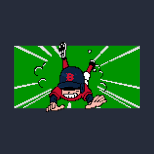 8-Bit Baseball Slide - Boston T-Shirt