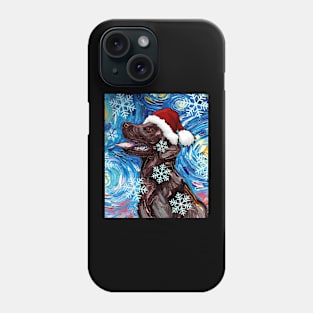 Chocolate Labrador Santa Phone Case