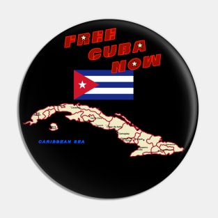 Free Cuba NOW! Pin