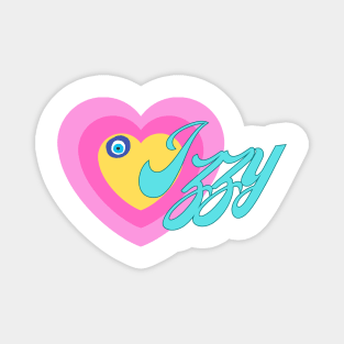 Izzy in Colorful Heart Illustration Magnet