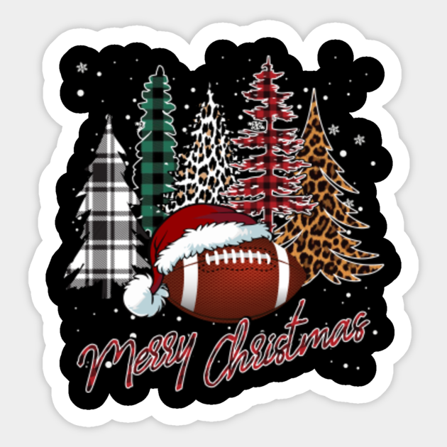 Sport Merry Christmas Football Tree Xmas Gift Football Christmas Sticker Teepublic A funny design for football players and lovers. sport merry christmas football tree xmas gift