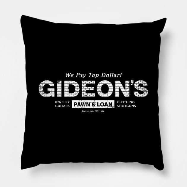 Gideon's Pawn & Loan Brick Pillow by SaltyCult