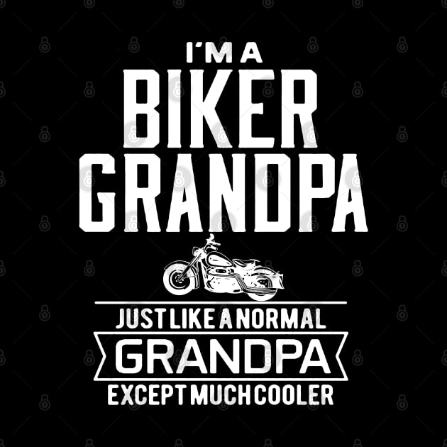 i'am just a biker grandpa white by amillustrated