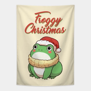 Froggy Christmas Frog Tapestry