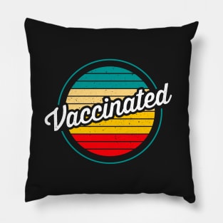 Vaccinated - Retro Sunset Vaccine Pillow