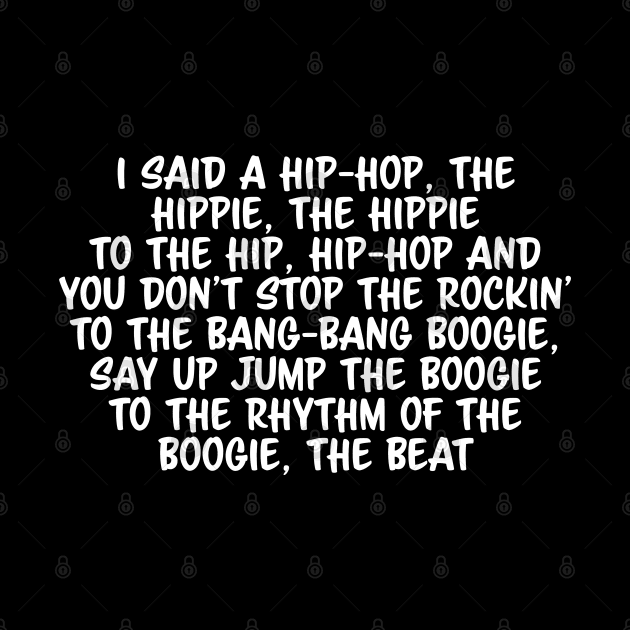 Old School Hip Hop Rap Lyric by UrbanLifeApparel