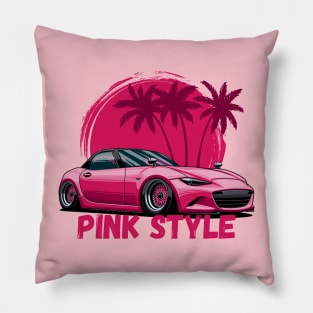 MX5 Miata Pink style Pillow