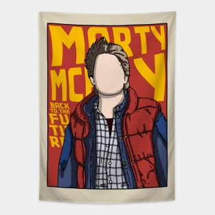 Marty Mcfly Comic Style Tapestry