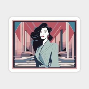 Auroralite Art Deco Patrick Nagel 80s Magnet