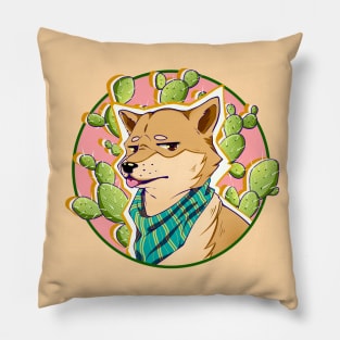 Cute disgruntled Shiba Inu dog Pillow