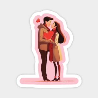 Valentine Romantic couple love birds Magnet