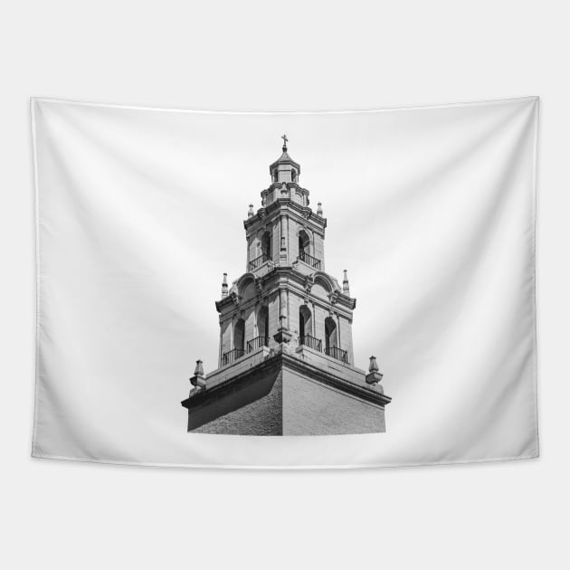 Steeple of Knowles Memorial Chapel Tapestry by Enzwell