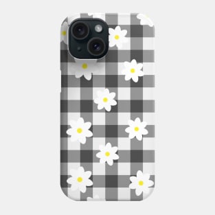 Retro ornament with white flowers Phone Case