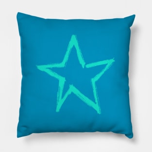 Superstar in Aqua Pillow