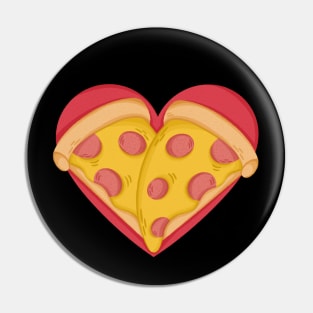 Valentines Pizza Heart Pin