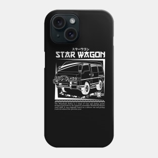 Jdm white print delica advanture Phone Case