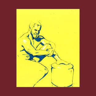 Beefcake on Yellow T-Shirt