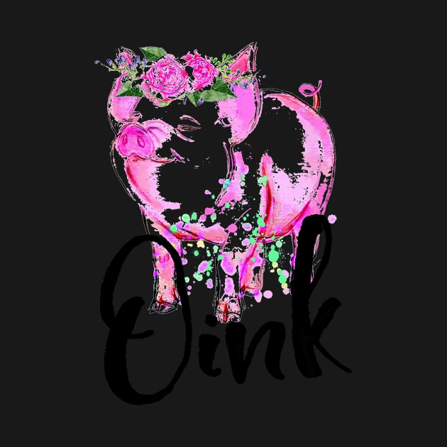 Pig Pink Flower Design. by tonydale