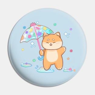 Shiba on Konpeito Rain Pin