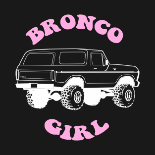 1978/79 Bronco Girl white/pink print T-Shirt