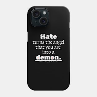 Hate-White Phone Case