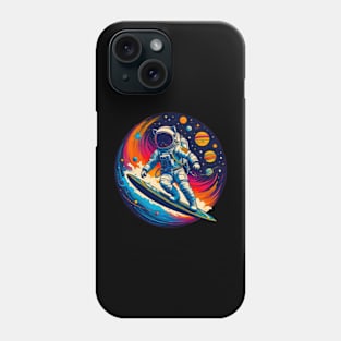 Cat Surfing a in Universe - For Space Astronaut Cat Phone Case