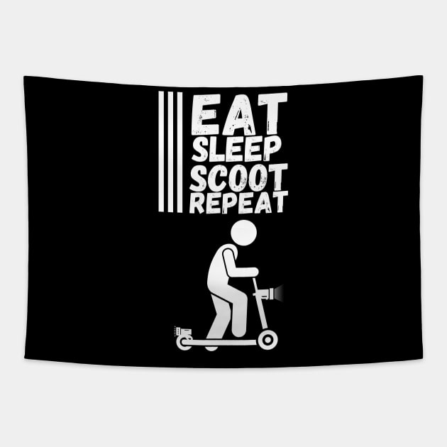 Eat Sleep Scoot Repeat Tapestry by maxdax