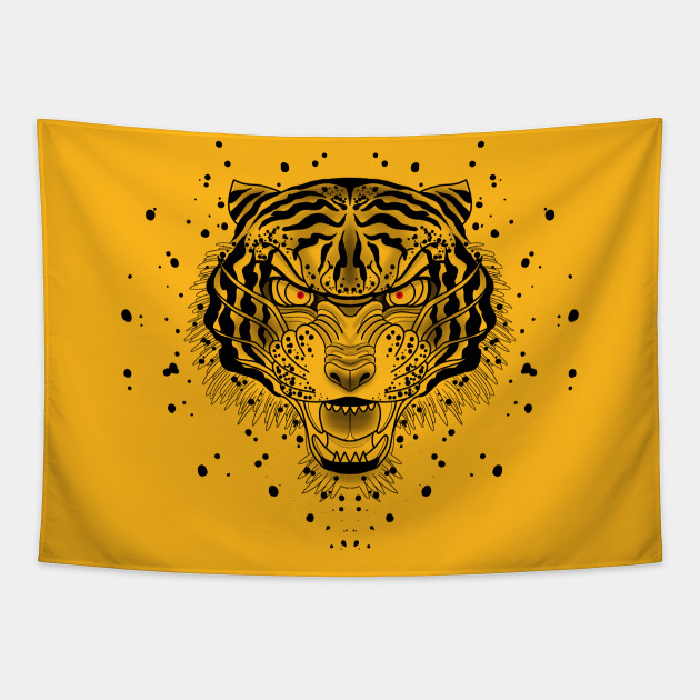 Traditional Tattoo Tiger Tiger Tapestry Teepublic Au