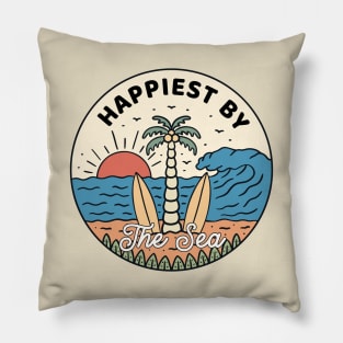 Happiest By The Sea Pillow