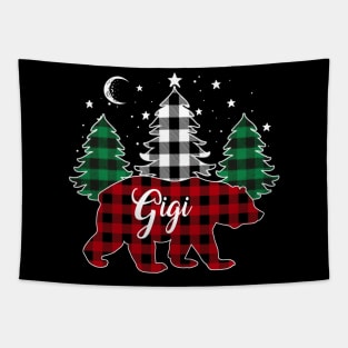 Gigi Bear Buffalo Red Plaid Matching Family Christmas Tapestry