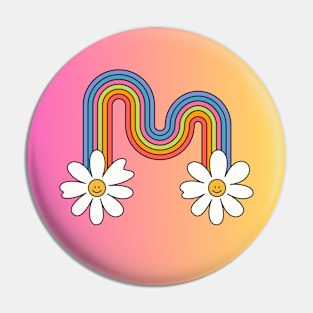 Flower power t-shirt Pin